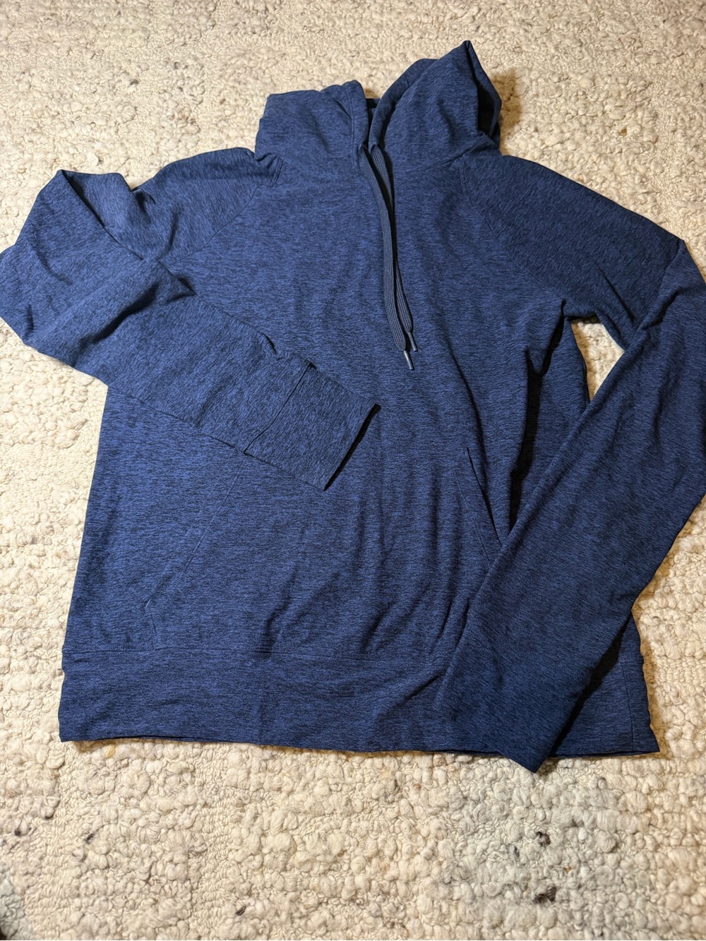 Outdoor Voices Heather Navy Zip Hoodie Sweater